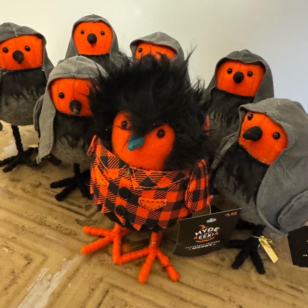 Hyde & EEK! Flock of 6 Featherly Friends Lewis & Moony